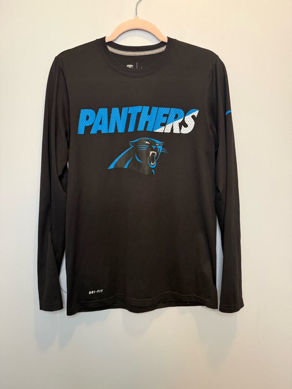 Nike Carolina Panthers NFL Dri-FIT Long Sleeve T-Shirt Men's Small
